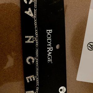 Silver Rhinestone Cancer Choker